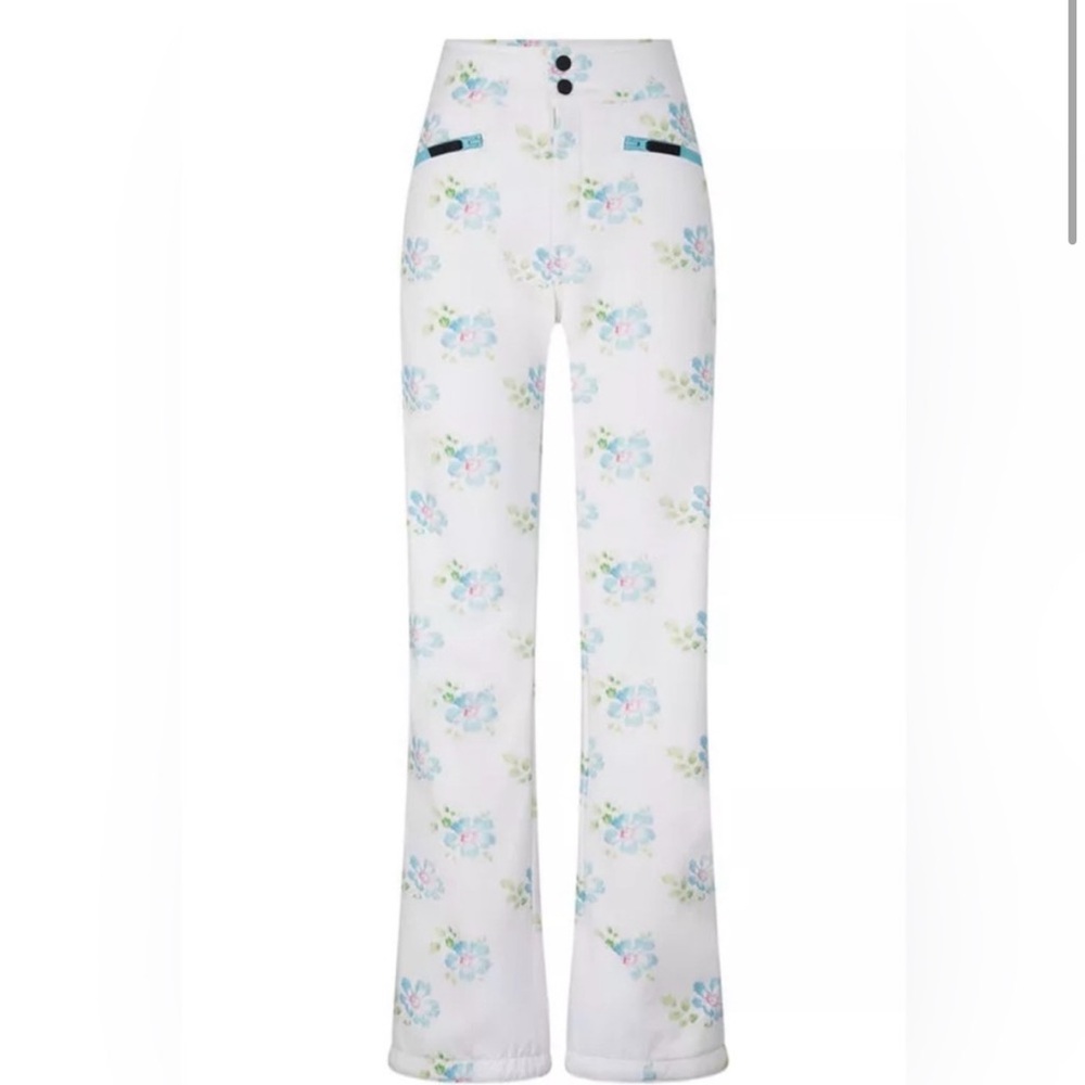 Floral High-Waisted Snow Pants